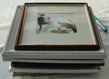 Job Lot Vintage 11 Picture Photo Frames – Big Sizes Mixed  Materials Pre-Owned E