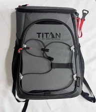 Titan by Arctic Zone 16qt Eco Backpack Cooler with Ice Walls - Sharkskin Gray