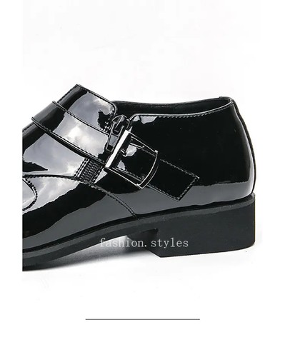 38-46 Para hombres Remaches Hebilla Punta Formal Vestido Noche Fiesta Zapatos Talla - Imagen 7 de 18