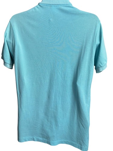 LACOSTE BLUE POLO MEDIUM COTTON MENS SHORT SLEEVE SMART CASUAL T-SHIRT TOP CROC - Picture 4 of 6