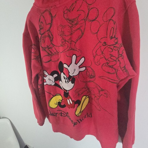 Disneyland Paris Mickey Mouse Red Full Zip Hoodie Size small READ DESCRIPTION - Picture 11 of 16