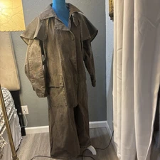 The Australian Outback Collection Coat Mens Small- Brown Canvas Denim