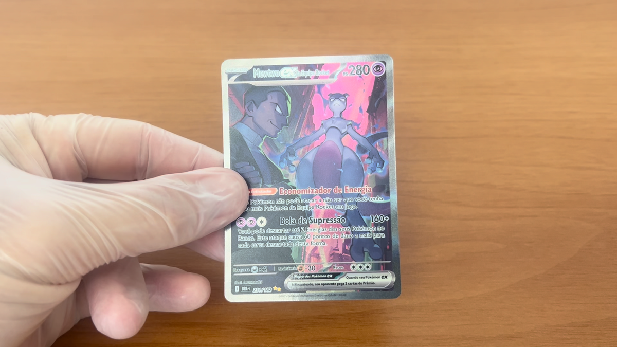 Team Rocket's Mewtwo EX 231/182 Destined Rivals Brazilian Pokemon