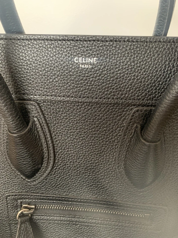 CELINE Hobo Bag Medium Black Leather. Very Good Condition. With Dust Bag - Image 3 of 4