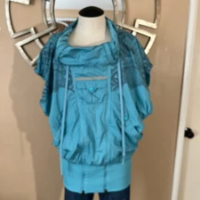 Adidas by Stella McCartney Women's Light Blue Cover-Up Jacket