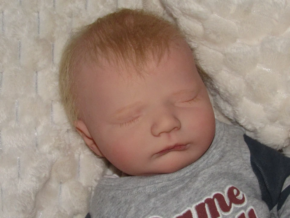 Big Baby Realborn Ethan Asleep, 21" 5 libras 13 OZ. Certificado de autenticidad Foto 4 de 4