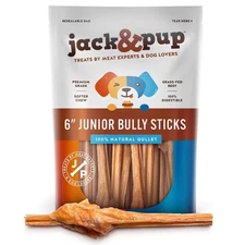 6 Inch Bladder Bully Sticks for Small Dogs (30 Pack) Single Ingredient Dog Tr...