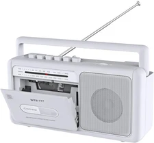Cassette Tape Player and Tape Cassette Recorder with Bluetooth Boombox, AM/FM Ra