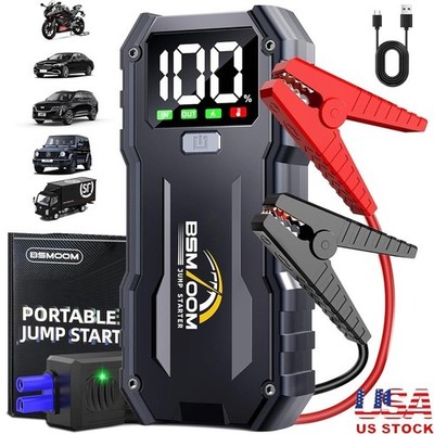 7000A Portable Car Jump Starter Power Bank W/ Dual USB Quick Charge LED Light