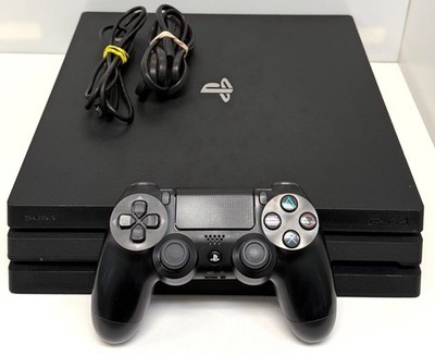 Sony PlayStation 4 PS4 Pro 1TB Black Console CUH-7215B w/ Controller & Cables