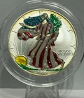 1999 $1 American Silver Eagle, Colorized In Capsule, Toned, 1oz Fine Silver! 🔥