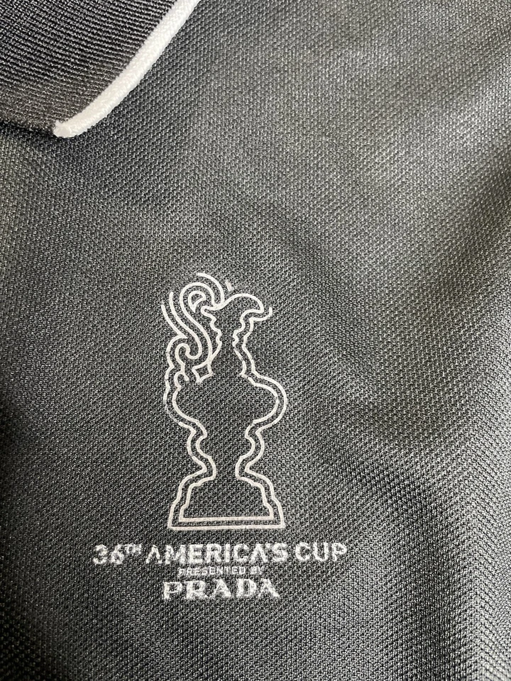 Prada X North Sails 36th America's Cup Polo Shirt Mens XL Black Long Sleeve - Image 4 of 4