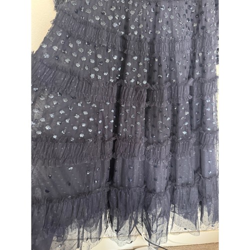 Needle & Thread Dot Shimmer Ankle Gown Navy UK8/US4 - Picture 11 of 12