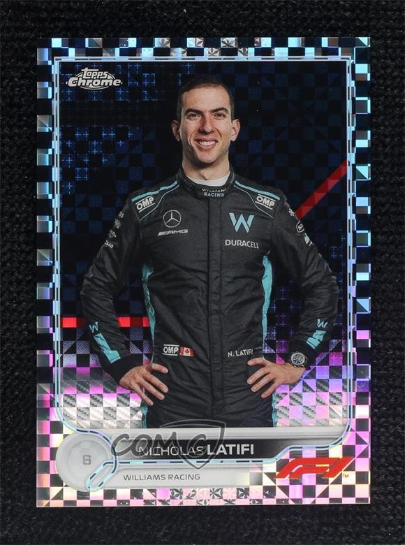 2022 Chrome Formula 1 F1 Racers Checker Flag Refractor Nicholas Latifi #51 07o4
