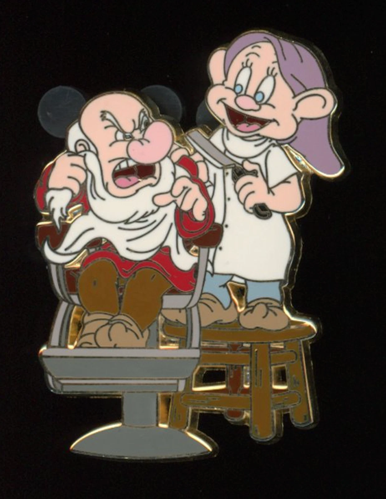 2007 Disney Shopping Barber Shop Dopey Grumpy LE 1000 Pin