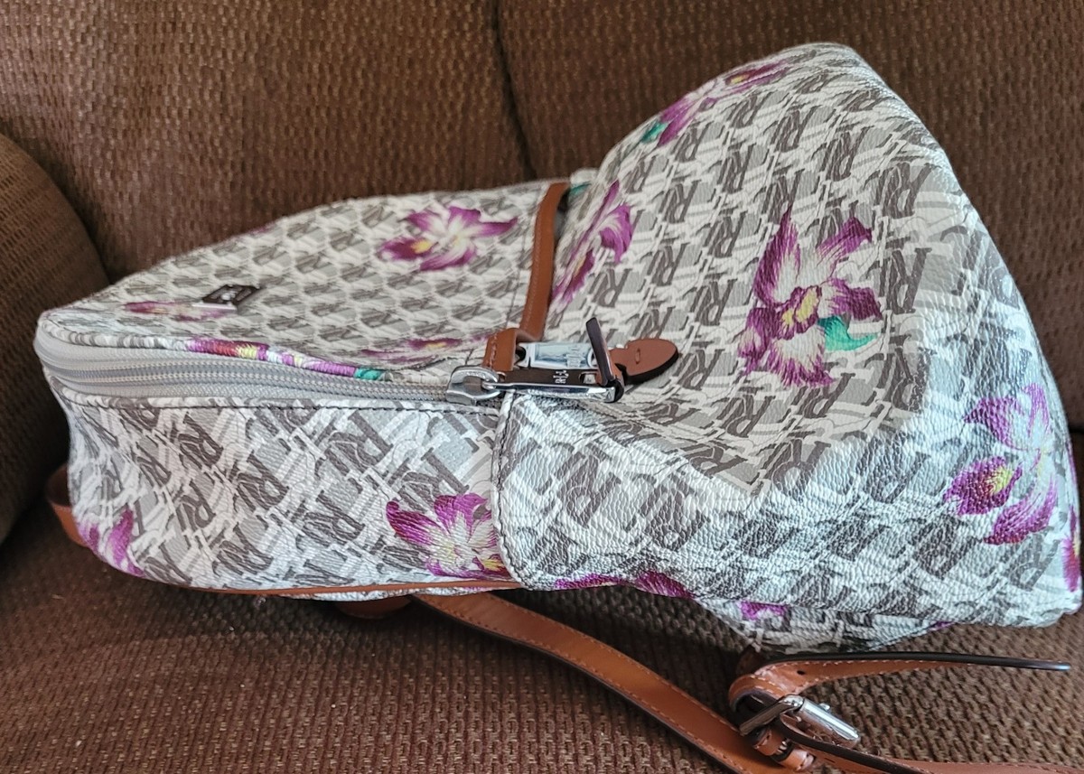 Ralph Lauren Gray and Purple Floral Backpack s7-AI448956786006_lifestyle?$  main image 4