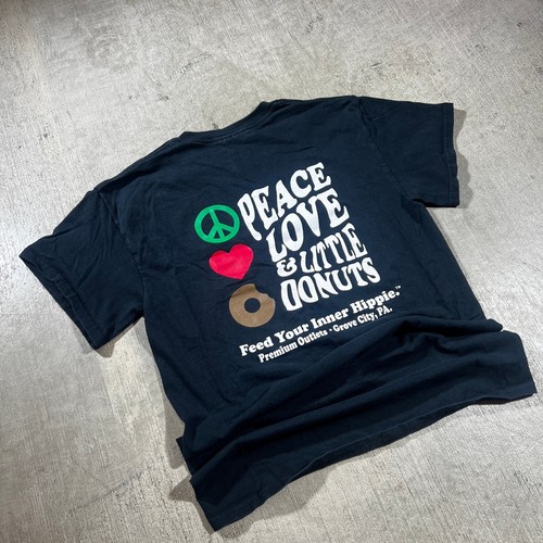 Peace Love & Little Donuts Grove City PA T-Shirt Small Black