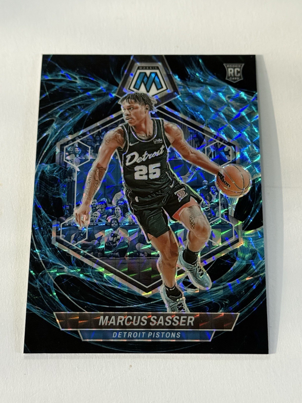 2023-24 Panini Mosaic Marcus Sasser #229 Genesis Mosaic Prizm (RC) Case Hit