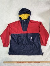 Vintage 90s Navy Red Yellow Abercrombie Windbreaker Jacket Men's Size Large