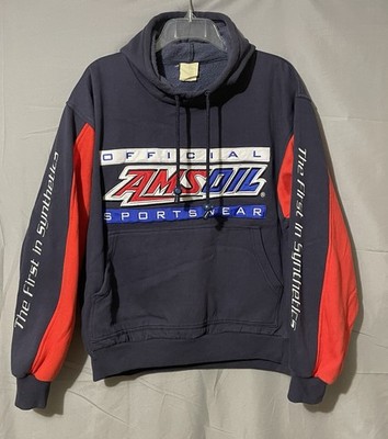 Vintage Amsoil Men's Hoodie Amsoil First In Synthetics Embroidered Sleeves XL