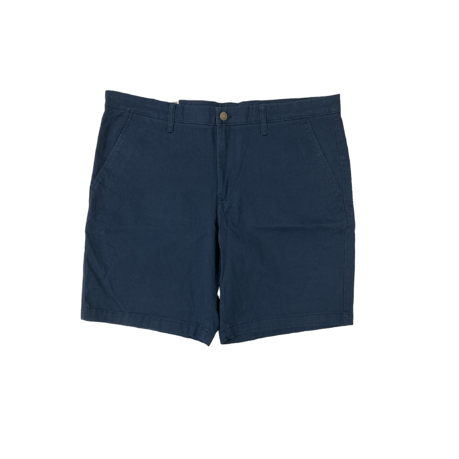 Повседневные эластичные шорты-чино с плоской передней частью Members Mark Mens 9 по внутреннему шву (синие