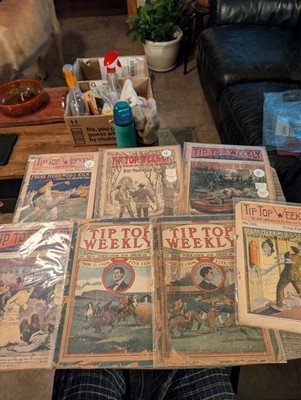 Vintage Lot of 7 TIP TOP WEEKLY magazines, 1908 & 1909