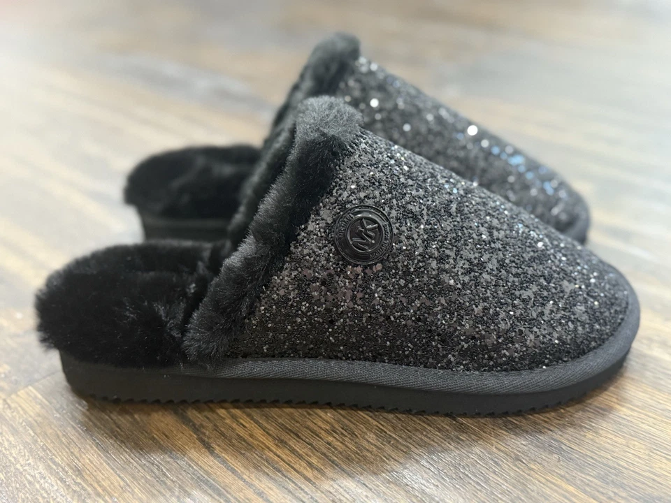 Zapatilla Michael Kors Janis Negra Gruesa Brillo Talla 8 NUEVA Foto 3 de 4