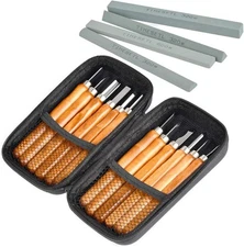 17Pack Small Wood Carving Set, 12pcs Wood Carving Tools