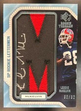2008 SP Rookie Threads Leodis McKelvin /32 #LM30 RC PATCH Auto Buffalo Bills