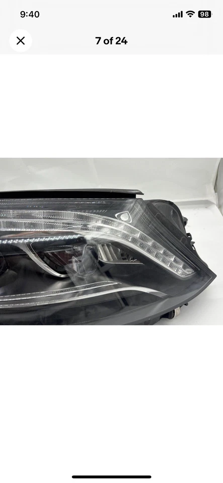 Conjunto de faros del lado derecho del pasajero Mercedes-Benz S550 W222 2017 Foto 4 de 4