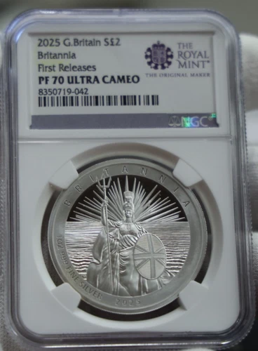 2025 Great Britain Britannia 1 oz .999 Silver NGC PF70UC First Release...