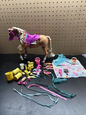 Vintage 1994 Barbie High Stepper Horse &most Accessories NOT WORKING