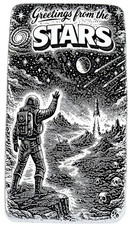 10 ozt 999 Fine Silver Art Bar - GREETINGS FROM THE STARS - ADAMO TECHNE 88.87 per troy oz