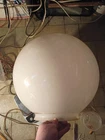 Vintage Large 16" Milk Glass Round Light Globe Shade 8 Inch Neck Opening