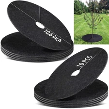 10 Pack Non-Woven Tree Mulch Ring,10.6 Inch Tree Rings for Weed Control, Root...