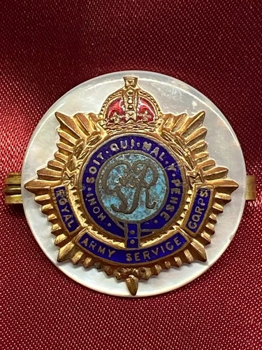 WW2 RASC Royal Army Service Corps GviR Enamel Sweetheart Brooch w/fixing
