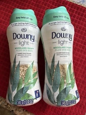 2 NEW Downy Light Woodland Rain Scent Booster Beads 12.2 Oz Discontinued HTF
