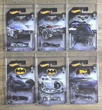 Hot Wheels Batman 80 Years Complete Set of 6 With Chrome Batmobile and Protector