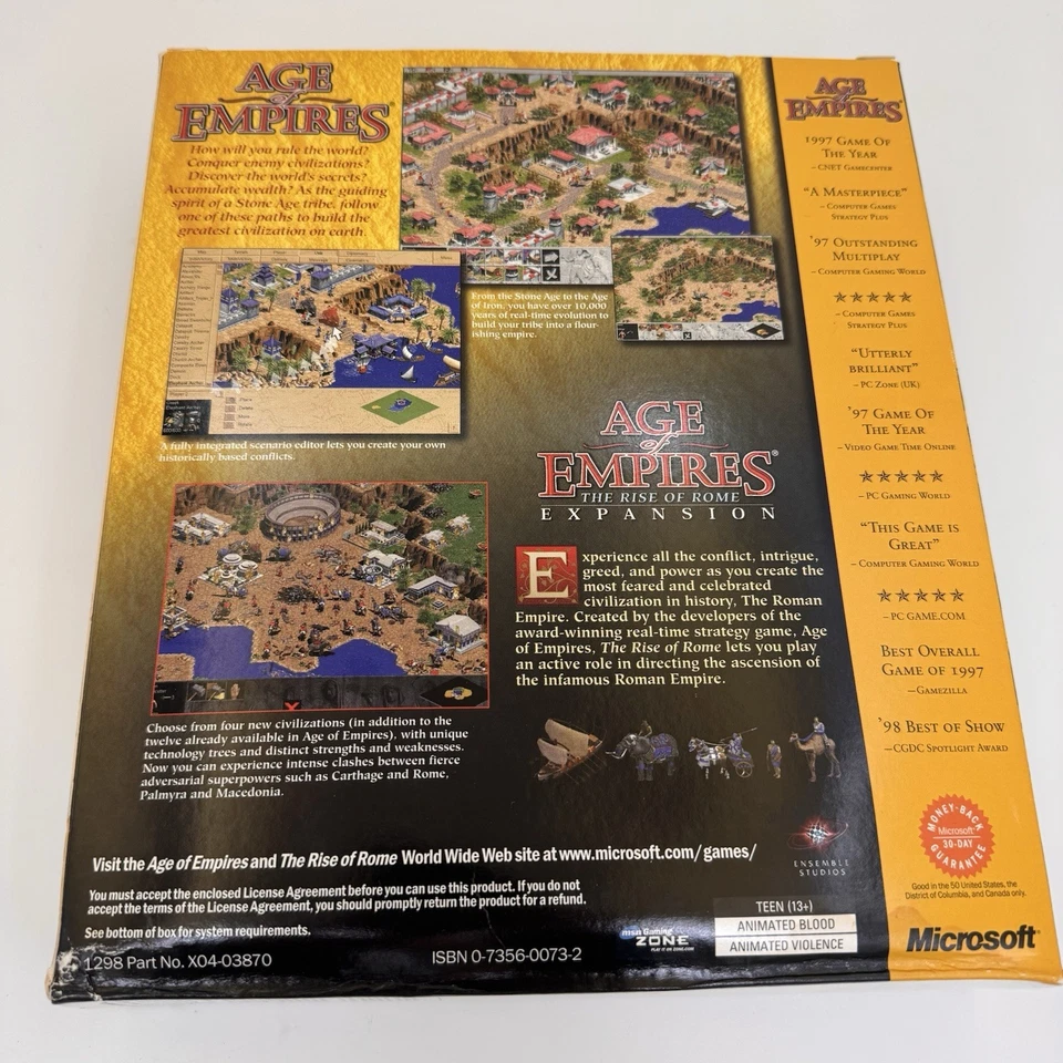 Age Of Empires - Gold Edition (1998) Microsoft Big Box [COMPLETE, RARE] Like New - Image 3 of 4