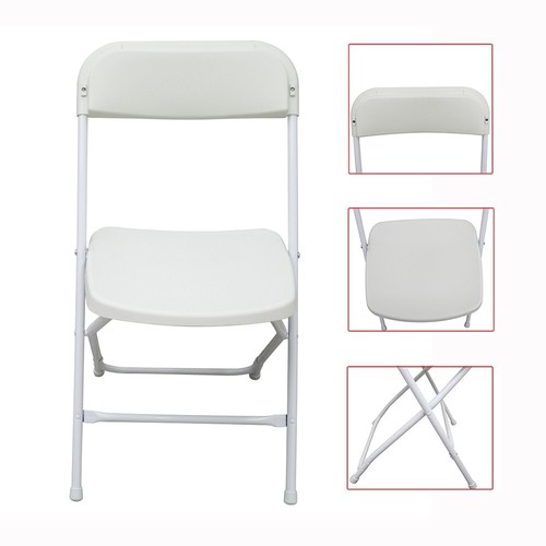 Commercial Portable Folding Stackable Chairs 5 Pack White Plastic - Picture 17 of 24