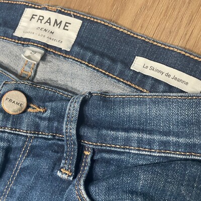Frame Denim Le Skinny De Jeanne Jean size 29 Columbia Road 8