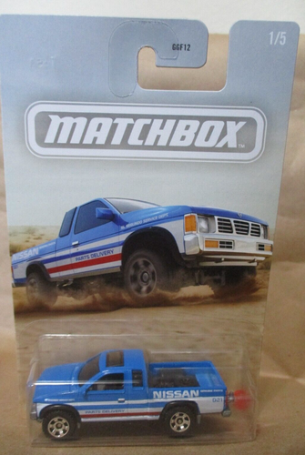 Matchbox Trucks series 1995 Nissan Hardbody D21 Pickup Blue 1/64 diecast