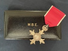 QUALIT&Auml;T WWII KOMPLETT ORIGINAL MBE MEDAILLE UND ETUI DER AUSGABE MIT KARTE.