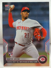 Hunter Greene 2022 Topps Now MLB Throws Most 100+ MPH 4/16 RC #61 REDS SP /2279