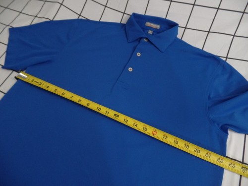 Peter Millar Summer Comfort Shirt Men's MEDIUM BLUE Polo Golf STONEBRIAR G.C - Picture 4 of 8
