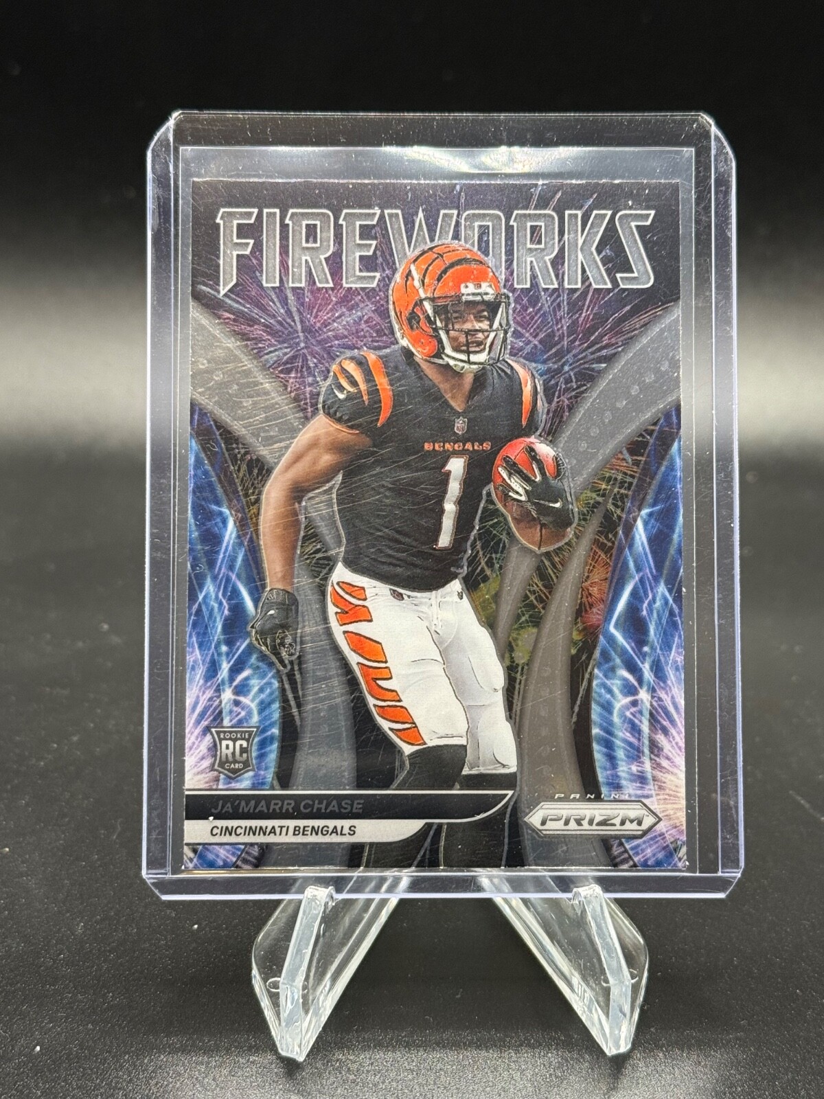 2021 Panini Prizm Ja’Marr Chase Rookie Fireworks Bengals RC #F-11