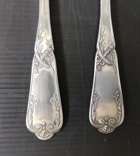24-Piece Cutlery Set 12 Spoon 12 Fork Silver Plate Art Nouveau - Picture 4 of 8
