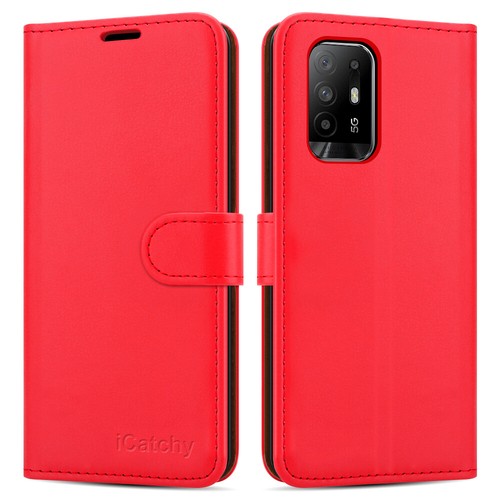 Funda billetera de cuero para Oppo A94 5G libro abatible folio soporte vista ranuras para tarjetas cubierta - Imagen 2 de 50