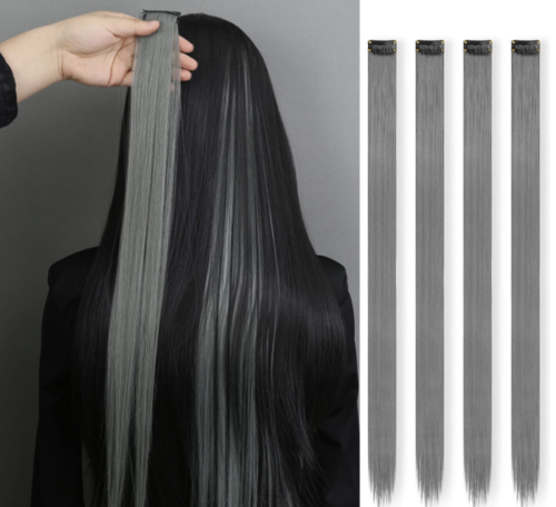 2-8 X Extension Capelli Lunghi Clip In Evidenzia Strisce Lisce o Ricci + Omaggio 📦 - Foto 140 di 255