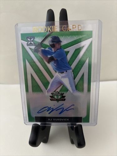 2020 Leaf Valiant Draft Green Refractor 1st AUTO AJ VUKOVICH #D to 99 D"backs RC - 第 3/3 張圖片